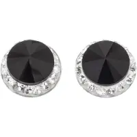 Silver Bar Spectrum stiftörhängen svart 8 mm 8188