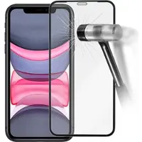 Prio 3D iPhone XR / iPhone 11 Härdat Glas Skärmskydd - Svart