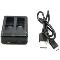 Mtp Products Dubbel batteriladdare för GoPro Hero 9/10/11/12 - Svart