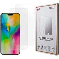 Saii iPhone 16 Pro 3D Premium Härdat Glas Skärmskydd - 9H - 2 St.