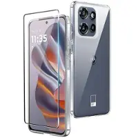 Saii Motorola Edge 50 Neo 2-i-1 TPU Skal & Härdat Glas Skärmskydd