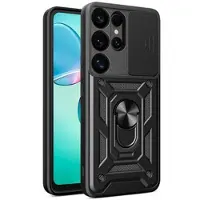 Mtp Products Samsung Galaxy S25 Ultra Hybrid Skal med Roterande Ring med Kameraskydd - Svart