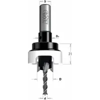 Cmt Träborr med försänkning 515.415.11A; S=10 mm; d=4 mm; D=15 mm