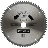 Tivoly Sågklinga för trä XT50514004476; 254 mm; Z80; 3°