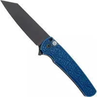 Pro-Tech Malibu 5406-BW-BL-NEXUS, DLC CPM MagnaCut, Reverse Tanto, Battleworn Blue Aluminum pocket knife