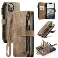 CASEME iPhone 14 C30 Multifunktionell Plånboksfodral - Brun