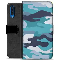 Mtp Products Samsung Galaxy A50 Premium Plånboksfodral - Blå Kamouflage
