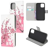 Mtp Products Style Series iPhone 13 Mini Plånboksfodral - Rosa Blommor