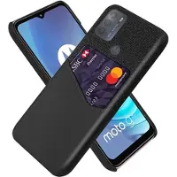 Mtp Products KSQ Motorola Moto G50 Skal med Korthållare - Svart