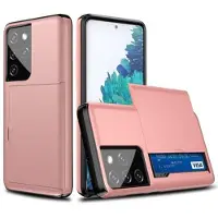 Mtp Products Samsung Galaxy S21 Ultra 5G Hybridskal med Skjutkortplats - Rødguld