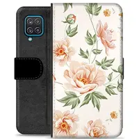 Mtp Products Samsung Galaxy A12 Premium Plånboksfodral - Blommig