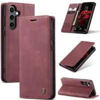 CASEME Samsung Galaxy S25 013 Series Plånboksfodral - Vinröd