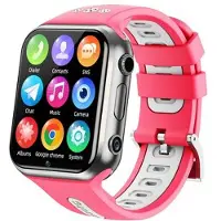 Mtp Products W5PRO 4G barnklocka med dubbel kamera 2+16G slittålig 1.83 IPS HD smart telefonklocka - Silver / Rosa