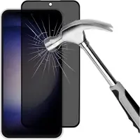 Mtp Products Samsung Galaxy S23 FE Privacy Heltäckande Härdat Glas Skärmskydd - 9H - Svart Kant
