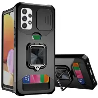 Mtp Products Multifunktionell 4-i-1 Samsung Galaxy A32 (4G) Hybrid Skal - Svart