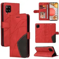 Mtp Products Bi-Color Series Samsung Galaxy A42 5G Plånboksfodral - Röd
