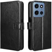 Mtp Products Motorola Moto G (2025) Plånboksfodral med Magnetstängning - Svart