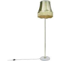 QAZQA Retro golvlampa mässing med mormorslampa grön 45 cm - Kaso
