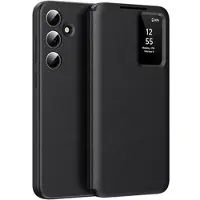 Mtp Products Samsung Galaxy S24 FE Smart Clear View Flip Skal med kortplats - Svart