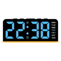 Mtp Products GH9001 LED digital väckarklocka med datum - svart / blått ljus
