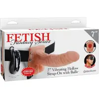 Pipedream - Fetish Strap-on 7 - påspännbar vibrator (naturfärgad)