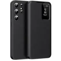 Mtp Products Samsung Galaxy S25 Ultra Smart Clear View Flip Skal med kortplats - Svart