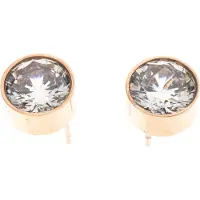 Silver Bar The bling stiftörhängen med zirkon 8 mm stål rosegoldplaterad 8126