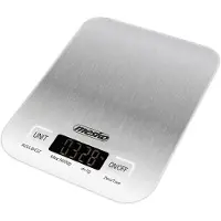 Mesko Home MS 3169, Elektronisk köksvåg, 5 kg, 1 g, Rostfritt stål, Vit, Rostfritt stål, Bänkdiskmaskin
