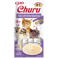 Inaba Churu Cat Puree Kyckling &amp; räkor 4 x 14 g