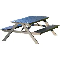NSH Nordic Barnbord-/bänksats A-modell svart nonwood och alu. stativ HORTUS (801-093)