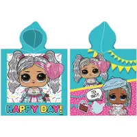 MCU L.O.L. Surprise badponcho med huva - 100 % bomull