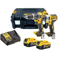 DeWalt Verktygspaket DCK266P2LR-QW (DCD796 + DCF887); 18 V; 2x5,0 Ah batt.