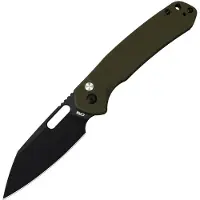 CJRB Pyrite Button Lock Green G10