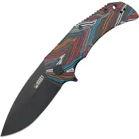 Kubey Bravo 1 Linerlock Multi Black