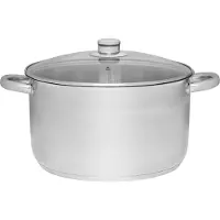 Maku Maku: Basic Gryta i stål med glaslock 10 L 28 cm