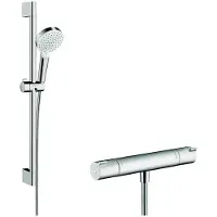 Hansgrohe Ecostat 1001 CL duschtermostat (13213000) medCrometta Vario duschset 65 cm (26532400)