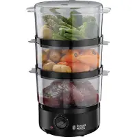 Russell Hobbs 26530-56, 3 korgar, Svart, Translucent, Fristående, Rotations-, Framsida, 7 l