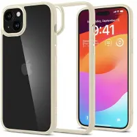 Spigen Crystal Hybrid iPhone 15 Plus-fodral - Transparent Beige