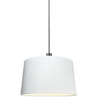 QAZQA Modern pendellampa svart med skärm 45 cm vit - Combi 1