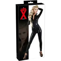 Late X - latexoverall - kattkvinna‑dräkt (svart)