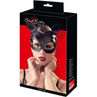 Bad Kitty - kattmask - konstläder med strass - svart S-L