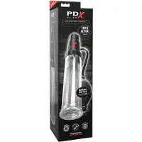 PDX Elite - 2-i-1 - penispump och masturbator i ett (transparent)