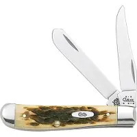 Case Knives Case Mini Trapper Amber Jigged Bone, 00013, 6207 SS pocket knife