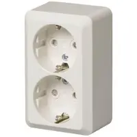 ABB Uttag DOUBLE (Jussi) CONNECTION 16A Vit