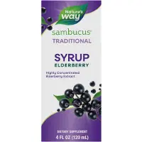 Nature'S Way , Sambucus, Traditionell Immunsirap, Hallon, 4 fl oz (120 ml)