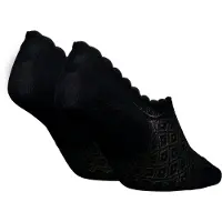 Calvin Klein 2 Pack Scalloped Diamond Knit Invisible Socks