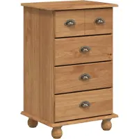 vidaXL Kommodes i massivt furu - - Brun - 45,8 x 40 x 79 cm - 4 lådor - Modern design - Praktisk förvaring