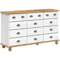 vidaXL Kista av lådor ASKIM Vit 79 x 40 x 133,5 cm Massiv furu