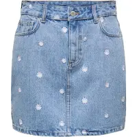 ONLY Kjol 'ONLSTELLA' blå denim / vit