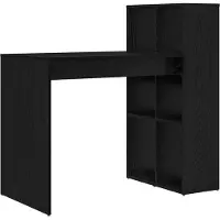 vidaXL Skrivbord Svart Ek 108 x 55 x 103.5 cm Konstruerat trä